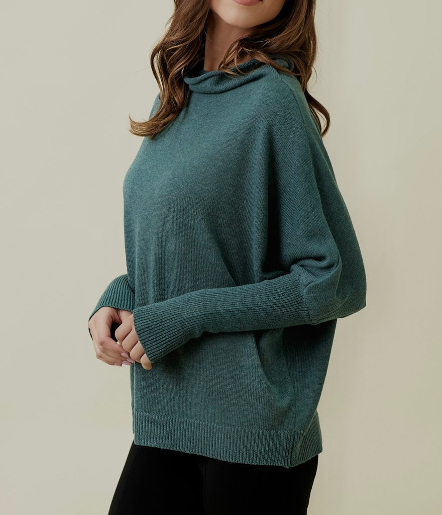 Cotton cowl hot sale neck sweater